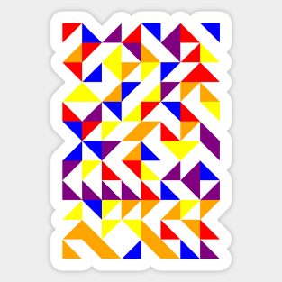 Amazing Geometric Colourful Triangle Pattern #10 Sticker